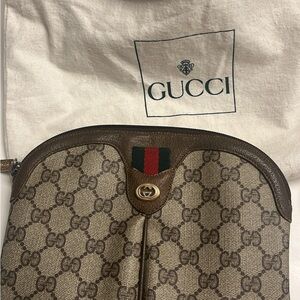 Gucci Tan Leather Accessory Pouch